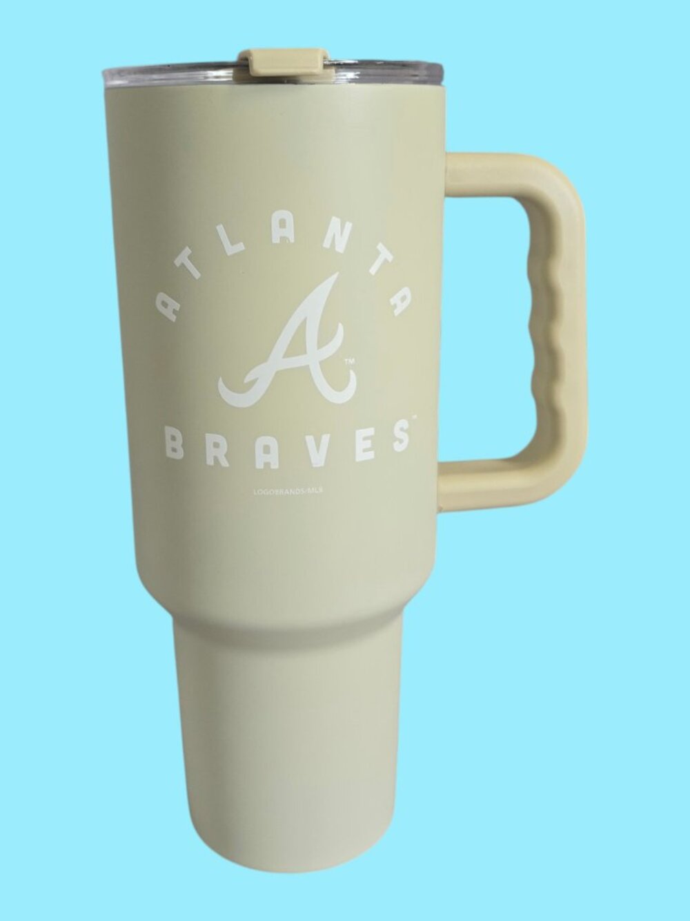 Atlanta Braves 40oz. Hot / Cold Travel Tumbler Beige / Cream & White Logo Brands